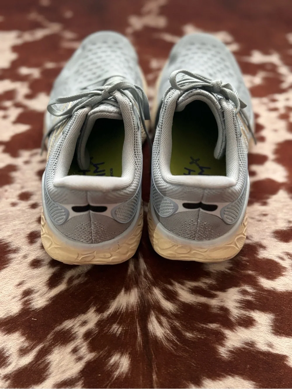 Women's Light blue Gray Knit Running Sneakers new balance
